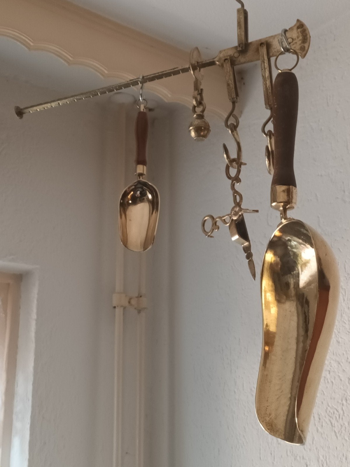 UNIEKE antieke koperen en messing keuken/decoratie set, Antiek en Kunst, Ophalen of Verzenden