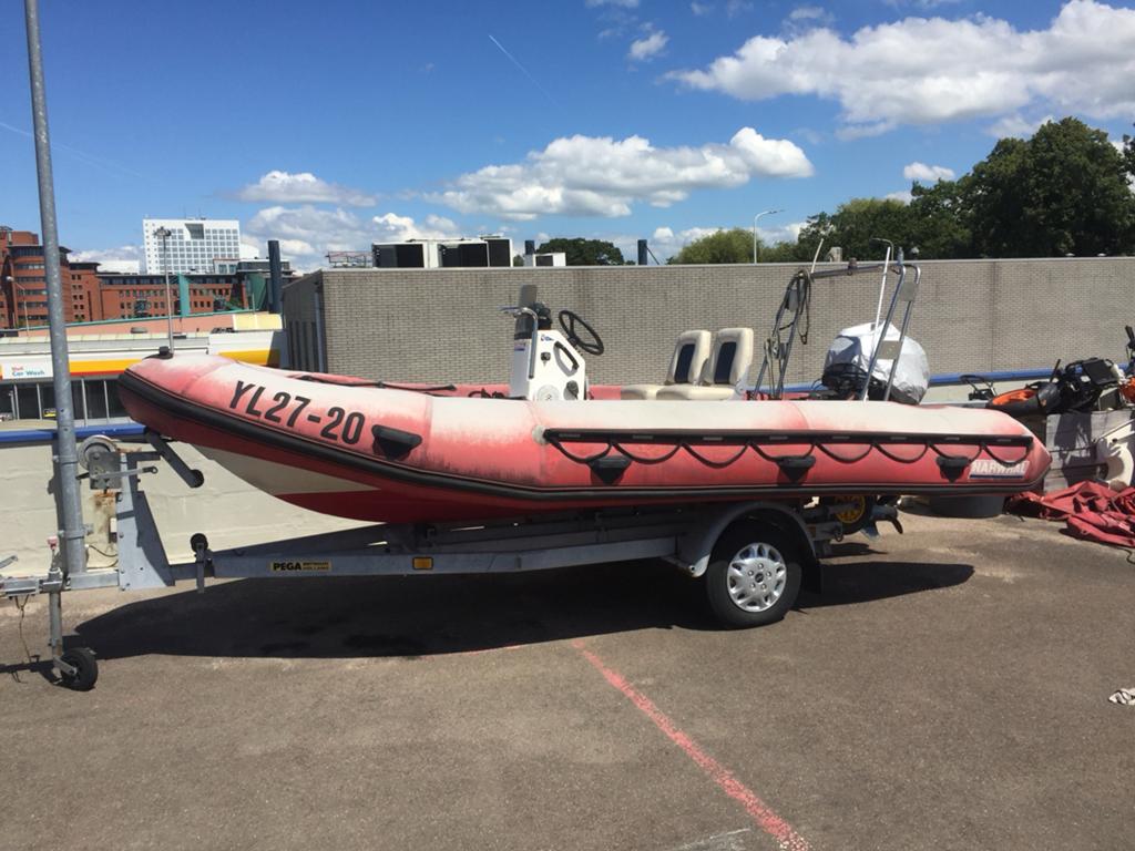 Narwhal RIB 520 met 90 pk Evinrude motor en trailer, Gebruikt, 5 m, Anker, 90 pk