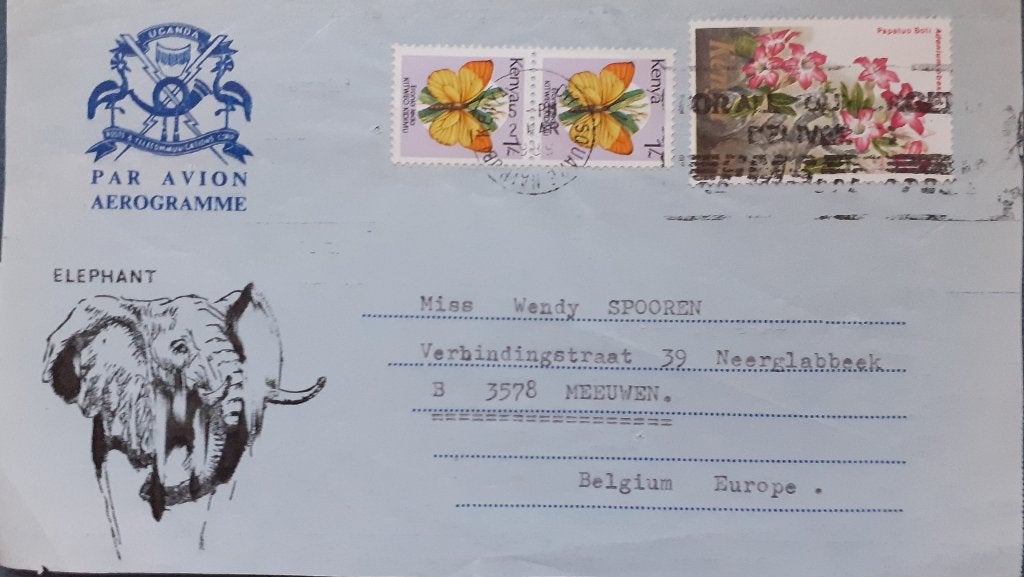 Luchtpost Kenya Aerogram, Ophalen of Verzenden, Envelop