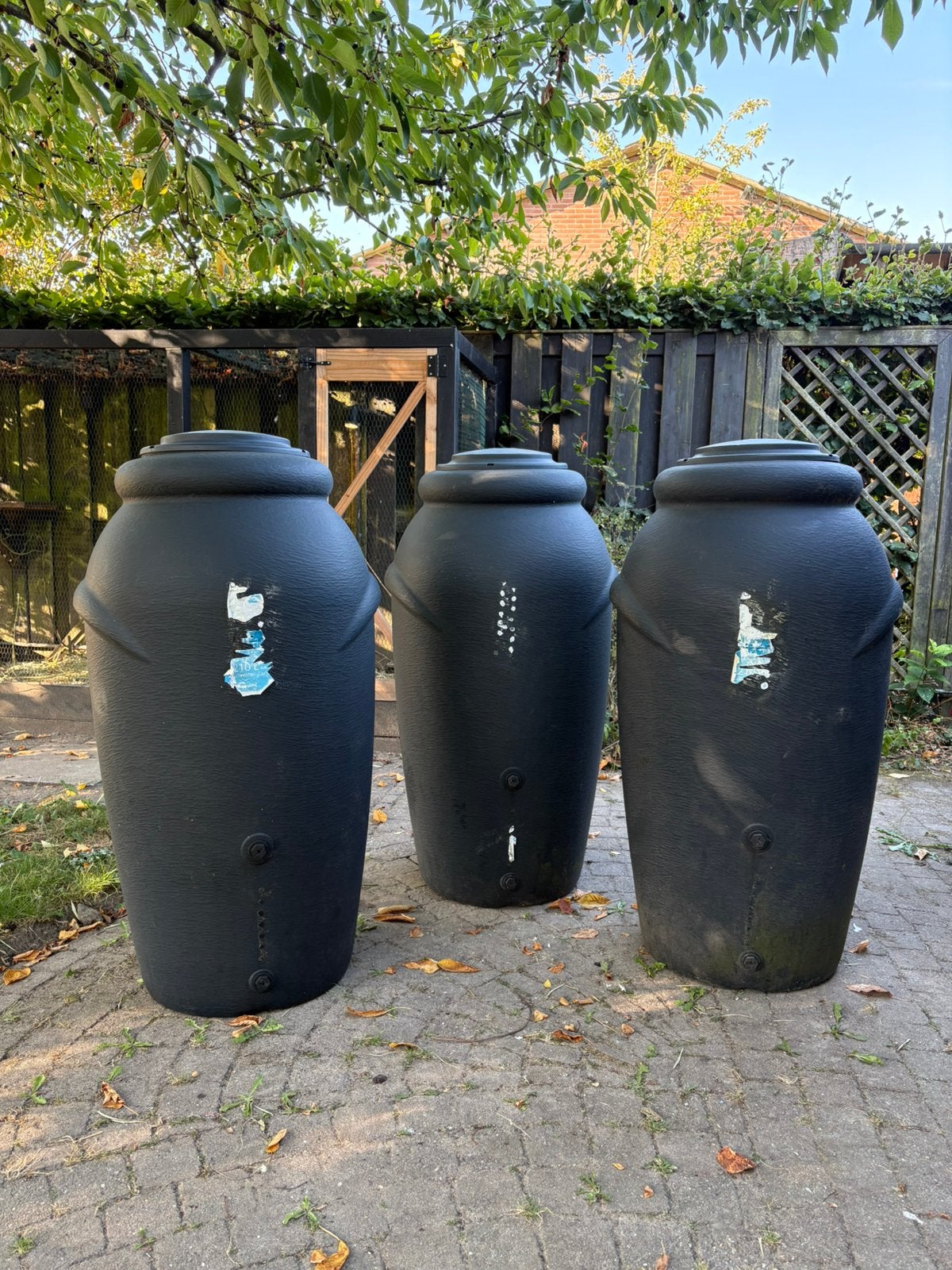 3x Regenton antraciet 210liter, Tuin en Terras, Regentonnen, Ophalen, Kunststof, Met kraantje, Nieuw