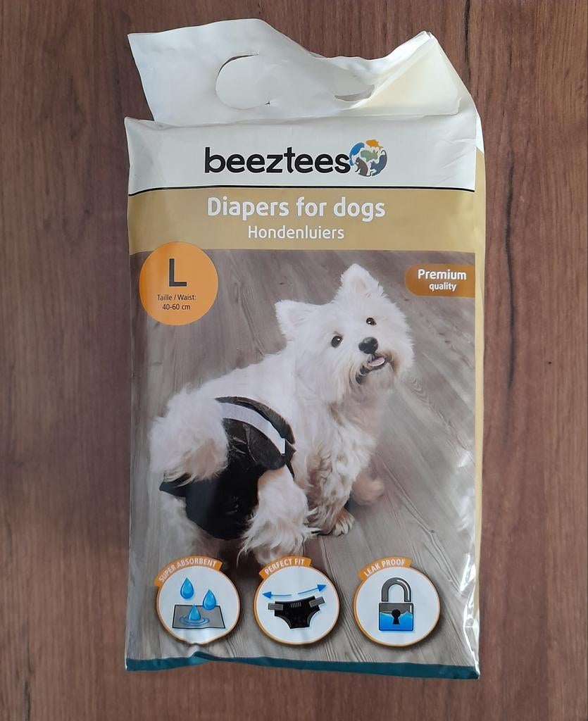 Hondenluier zwart maat L merk Beeztees, Ophalen of Verzenden, Nieuw