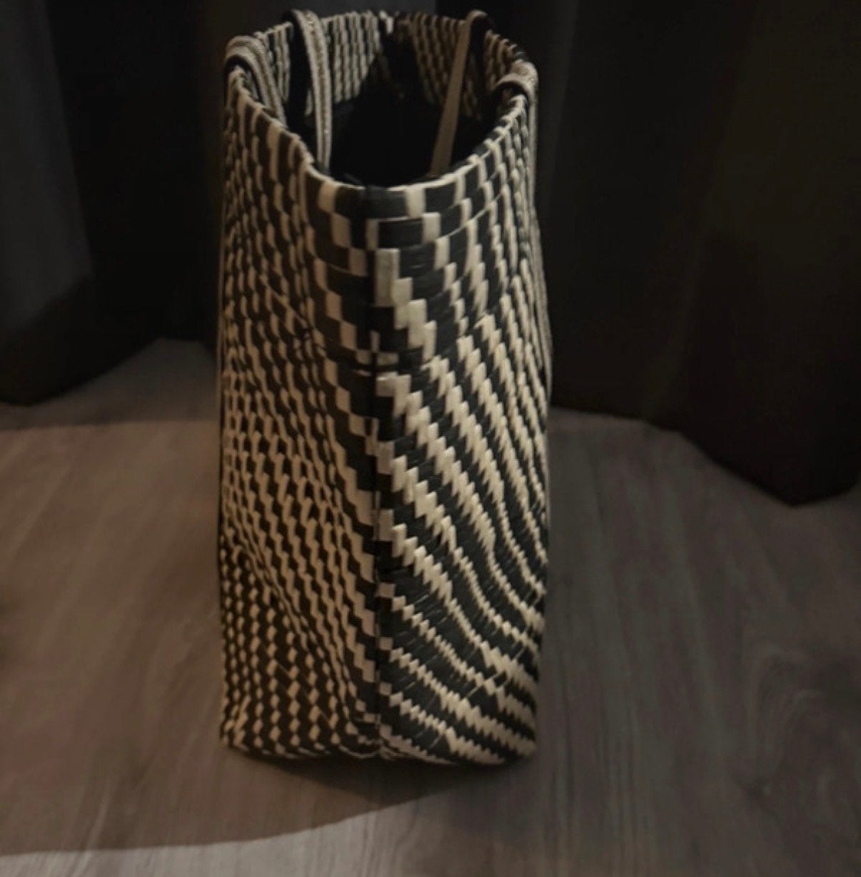 Nieuwe tas 40x30 - Zwart/Beige Shopper, Verzenden, Nieuw, Zwart, Shopper