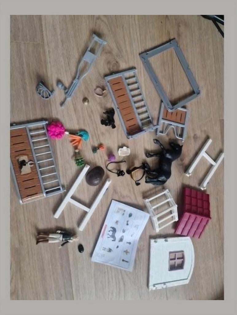 Playmobil set paard + stal + accessoires, Ophalen of Verzenden, Frame of Mal