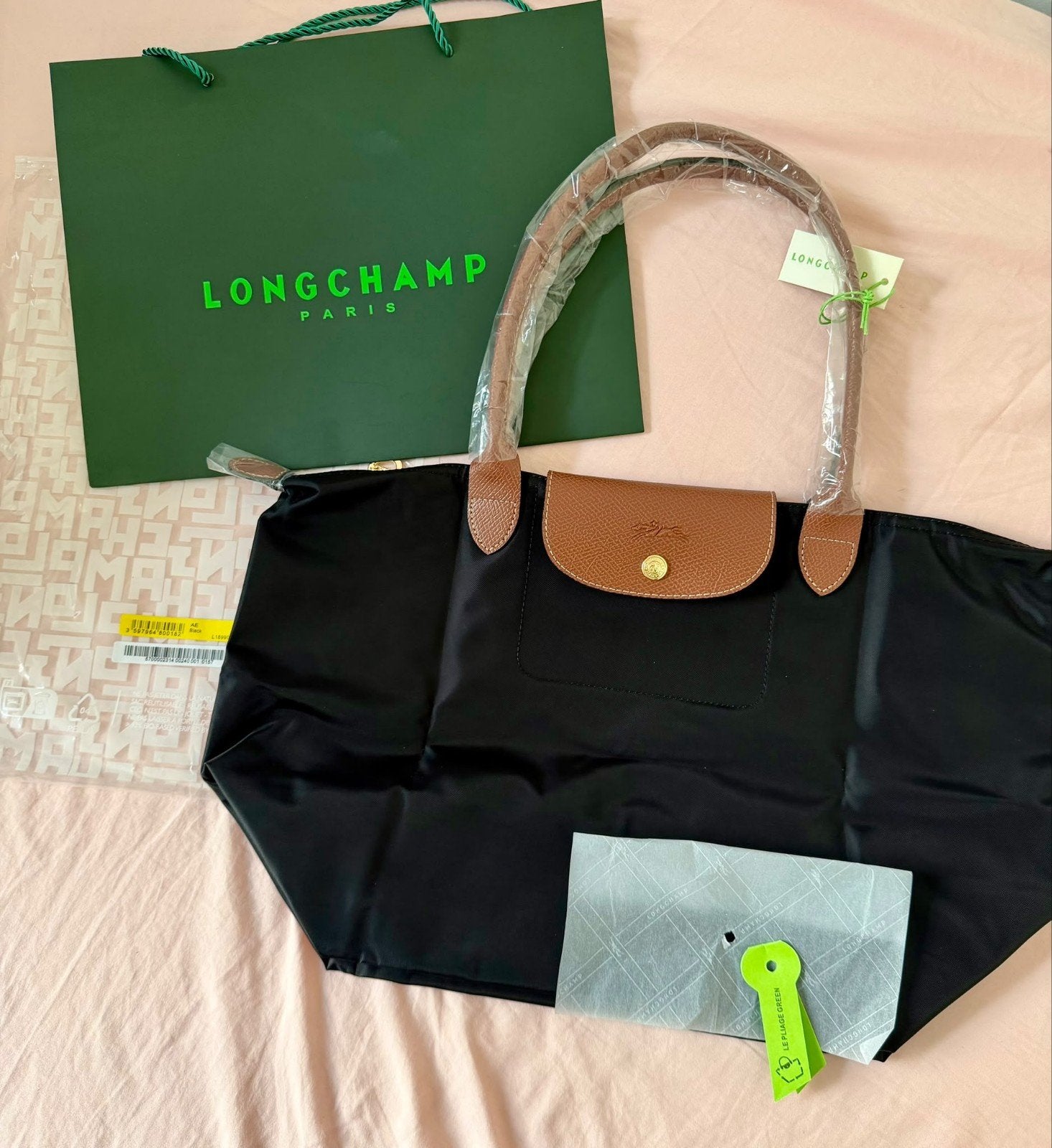 Longchamp Le Pliage Tote Bag Zwart - Nieuw met labels, Ophalen of Verzenden, Nieuw, Zwart, Shopper