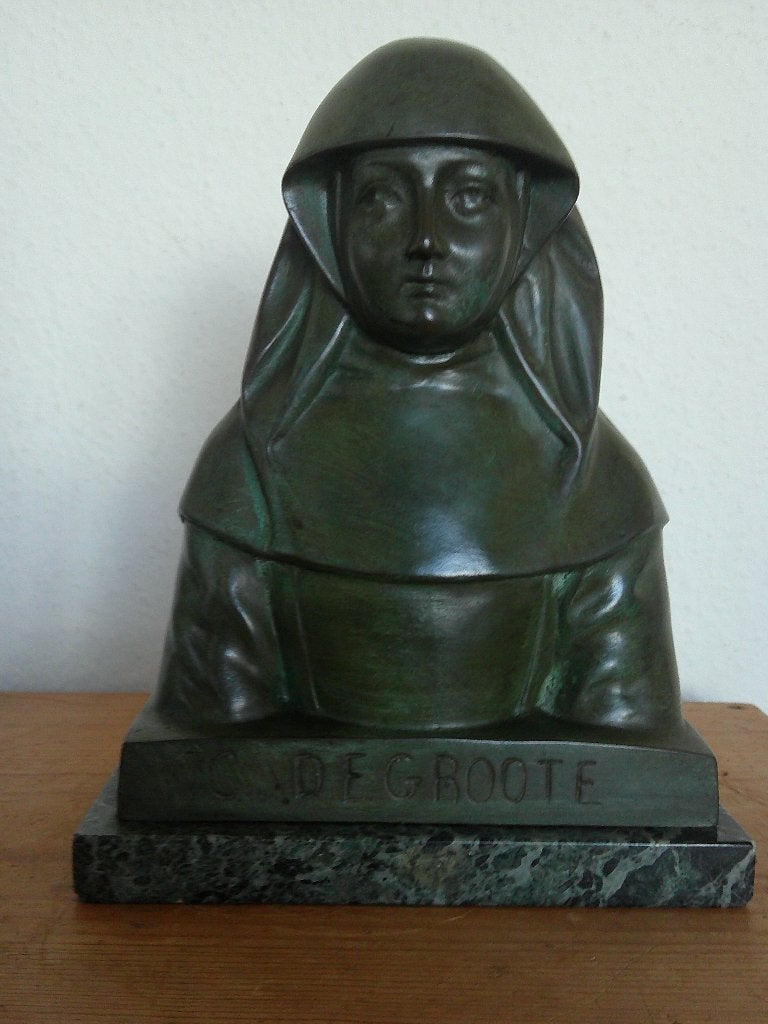 GESIGNEERD GEWELDIG MOOI BRONZEN ART DECO BEELD, Antiek en Kunst, Kunst | Beelden en Houtsnijwerken, Ophalen of Verzenden