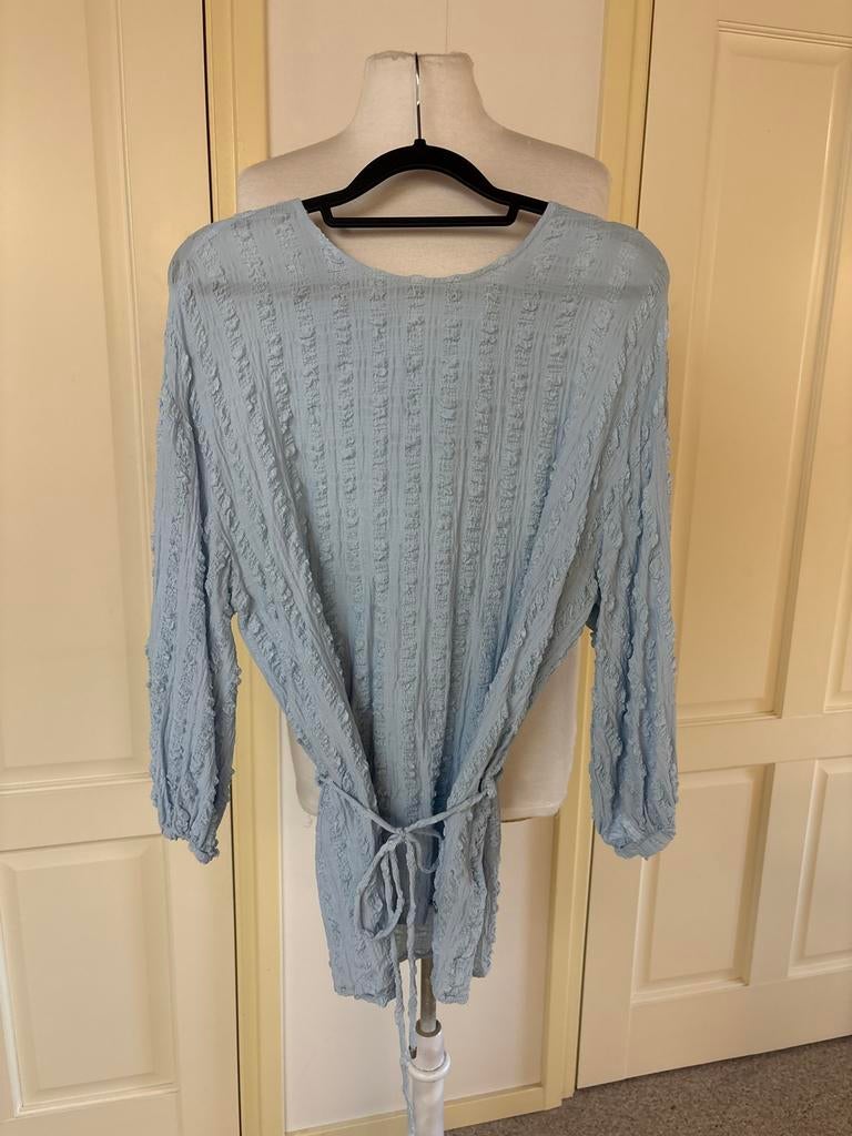 Mos Mosh Blouse - Lichtblauw, valt als maat 38-40 Maat S, Ophalen of Verzenden, Zo goed als nieuw, Maat 36 (S), Blauw