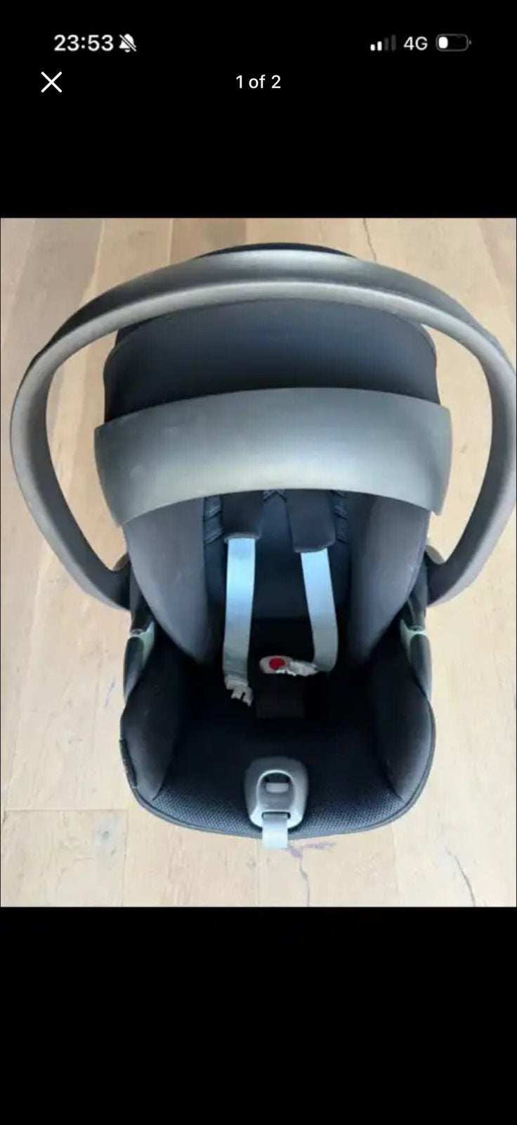 Cybex Cloud T Plus Autostoeltje - Mirage Grey, Overige merken, Autogordel of Isofix, Gebruikt, Slaapstand
