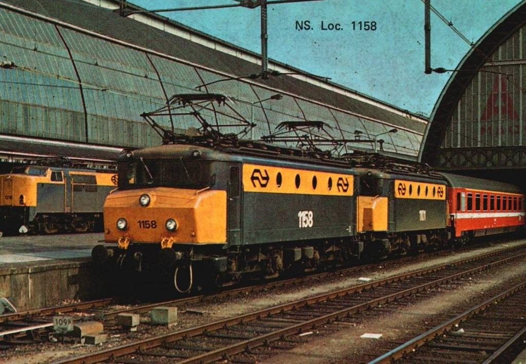NS Loc 1158., Ophalen, Nieuw, Trein, Kaart of Prent