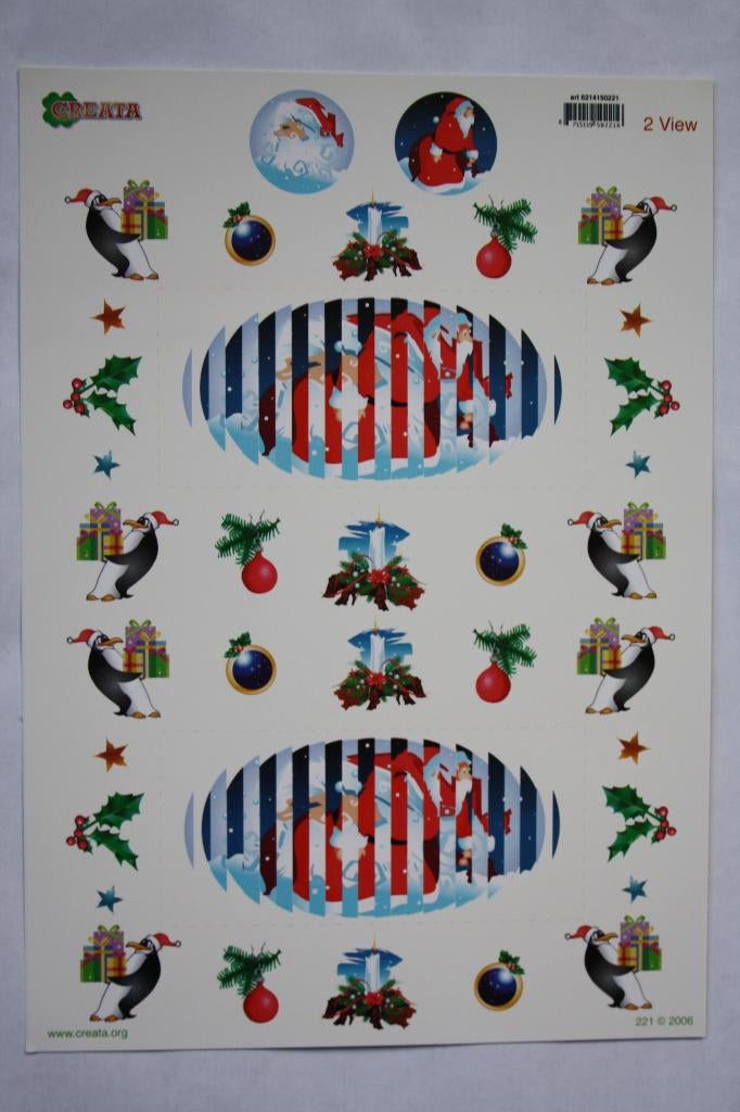 4 stuks knipvellen creata kerst 7256, Hobby en Vrije tijd, Kaarten | Zelf maken, Ophalen of Verzenden, Nieuw, Kerst, Knipvel