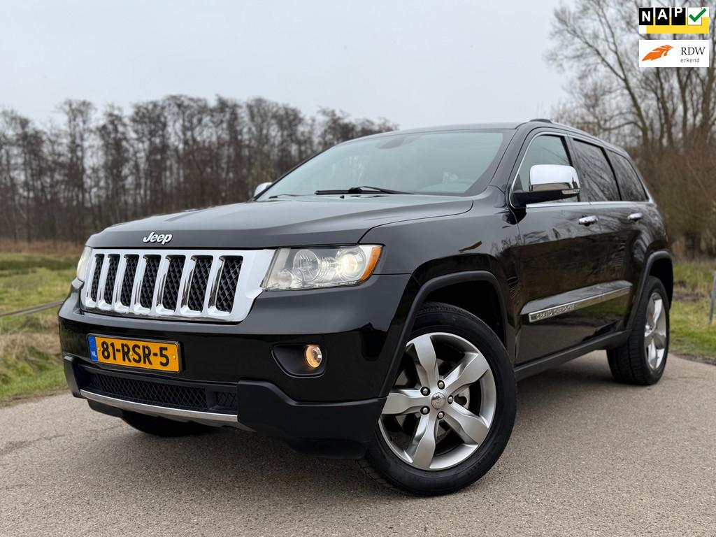 Jeep Grand Cherokee 3.6 Overland Automaat / Youngtimer / Pan, Auto's, Automaat, Euro 5, Zwart, Stoelverwarming