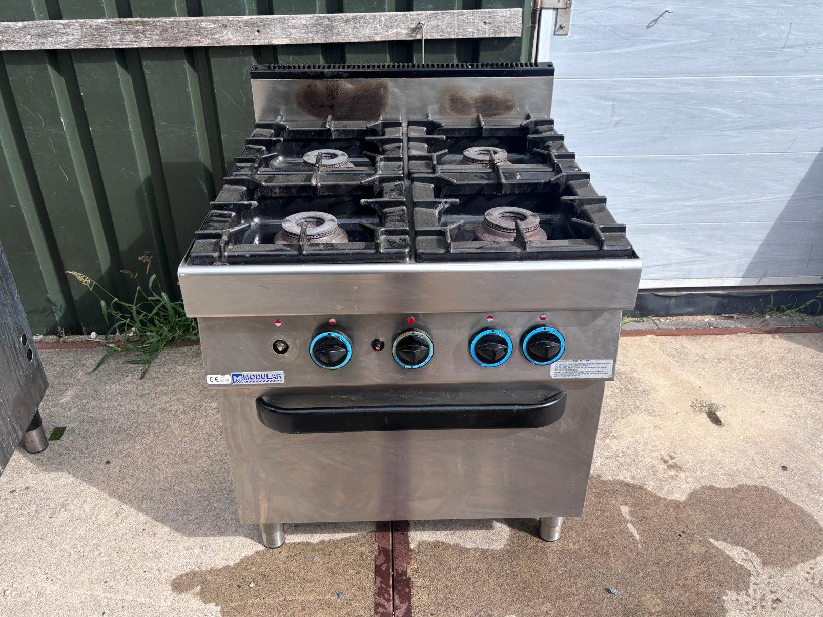 Groot Horeca Gasfornuis 4-Pits + Gasoven - Modular 900 Lijn, Ophalen of Verzenden, Gebruikt