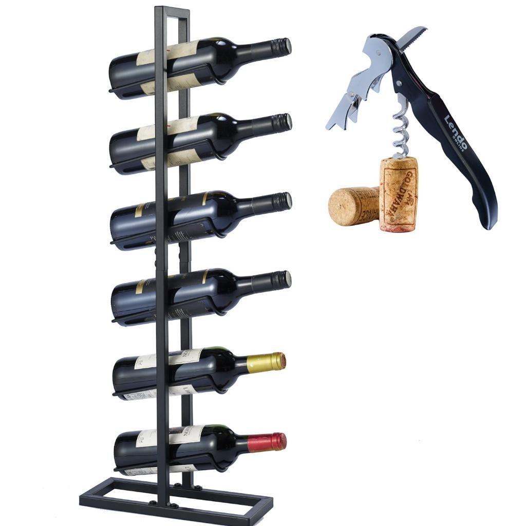 Wijnrek | Flessenrek | Wijnopslag 6 flessen | 17x21x84cm, Huis en Inrichting, Woonaccessoires | Wijnrekken, Info@lendo-online.eu