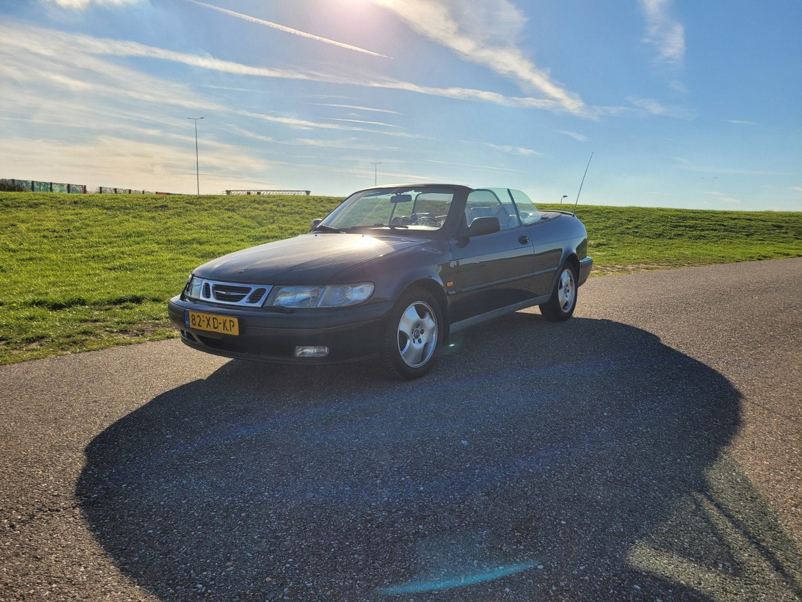 Saab 9-3 2.0T SE Cabrio 1998, Auto's, Voorwielaandrijving, 730 kg, Beige, 4 cilinders