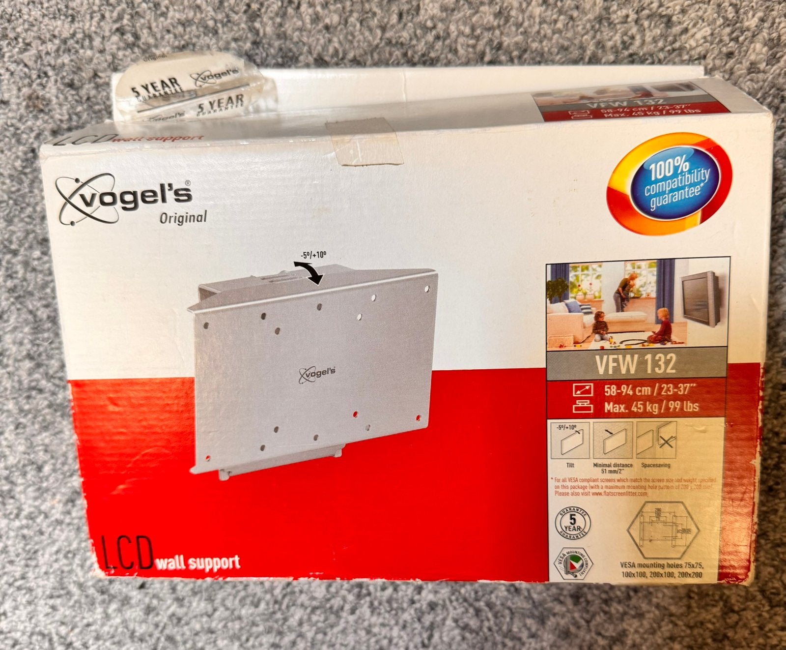 Vogel's VFW 132 LCD/Plasma wall support, Ophalen of Verzenden, Nieuw