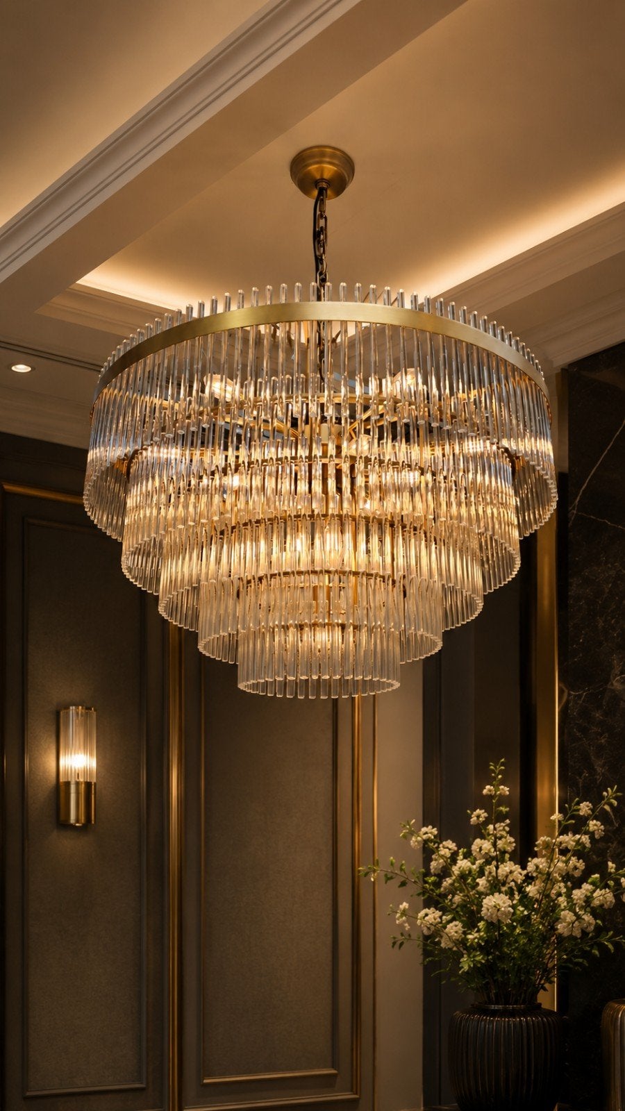 EICHHOLTZ NIEUW Hanglamp Chandelier East Single Ø 81xh 56, E14 (klein), Nieuw, Ophalen of Verzenden, Modern Luxe, Glamour, Art Deco