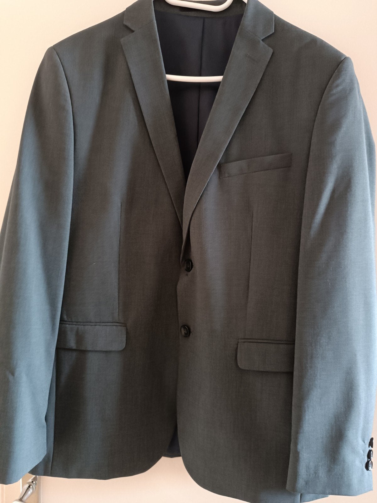 Grijs pak - Colbert en broek - Maat 52 - Slim Fit, Kleding | Heren, Kostuums en Colberts, Maat 52/54 (L), Angelo Litrico, Ophalen of Verzenden