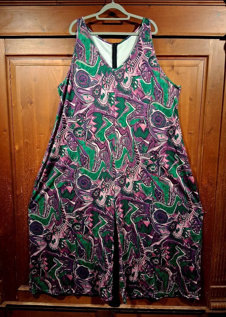 jumpsuit broekpak paars groen One Size, Kleding | Dames, Ophalen of Verzenden, Nieuw, Overige kleuren, Jurk