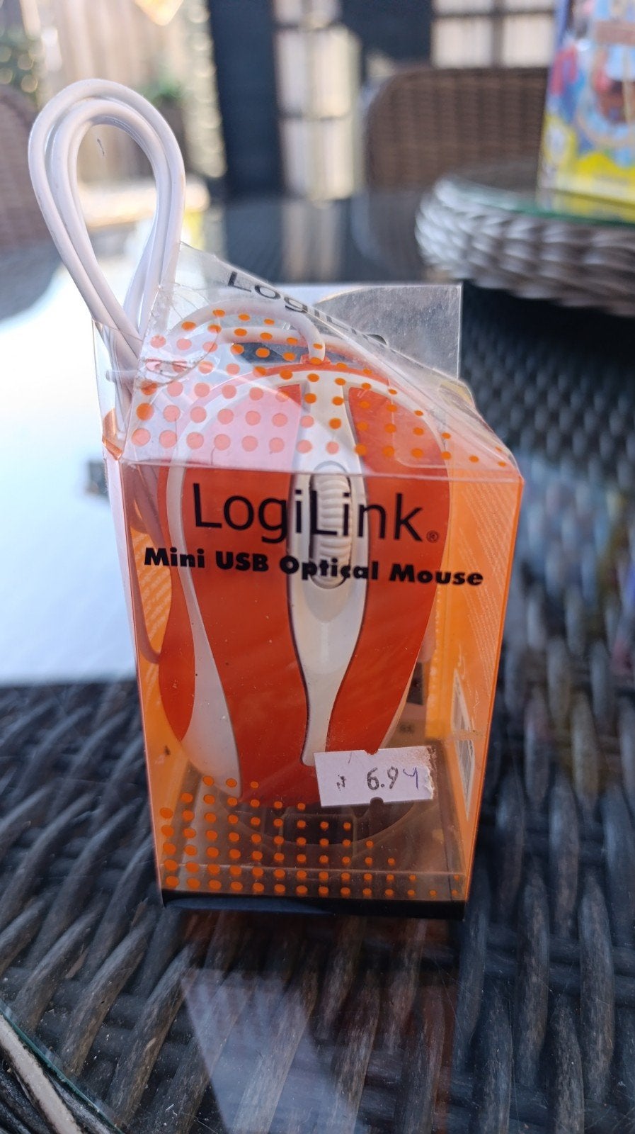 LogiLink Mini USB Optische Muis - Oranje, Muis, Nieuw, Ophalen of Verzenden, Bedraad