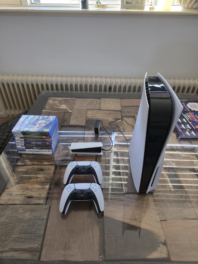 1TB PS5 Disk Version & 9 Games + 2 Controller & Extra, Spelcomputers en Games, Spelcomputers | Sony PlayStation 5, Ophalen of Verzenden