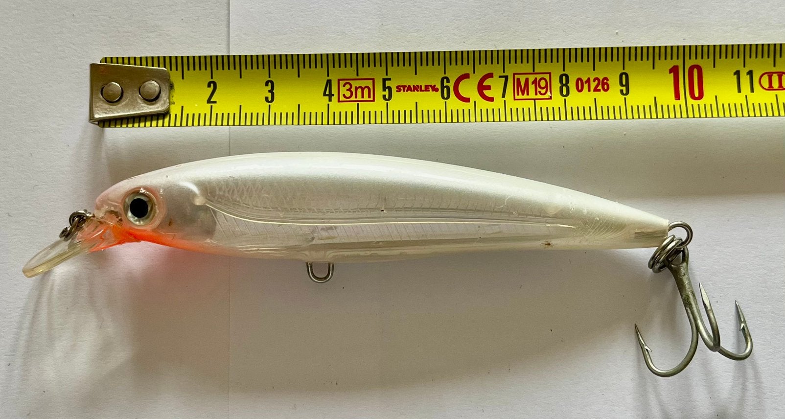 Rapala Wit Creme 10cm 13/14 Gram ZIE ALLE FOTO’S, Watersport en Boten, Ophalen of Verzenden, Gebruikt
