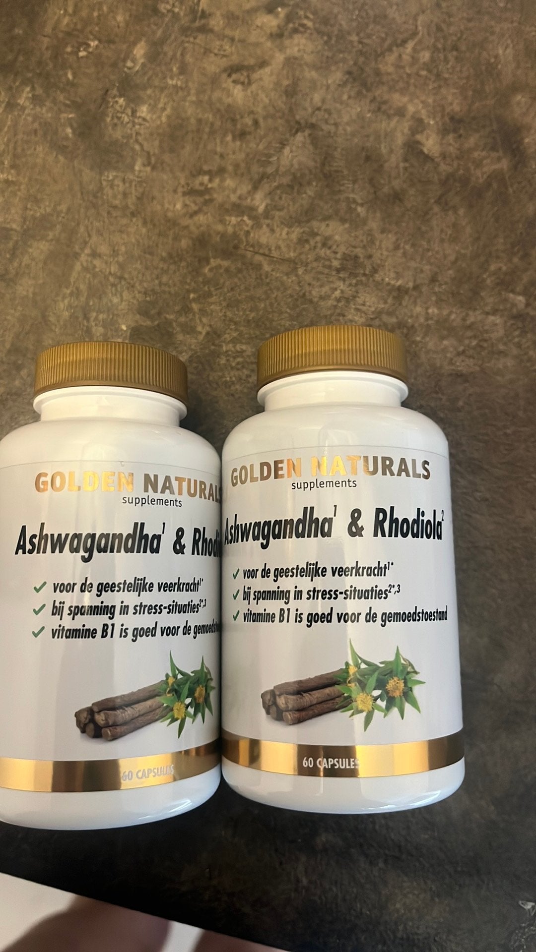 Golden naturals Ashwagandha en rhodiola, Ophalen of Verzenden, Nieuw, Overige typen