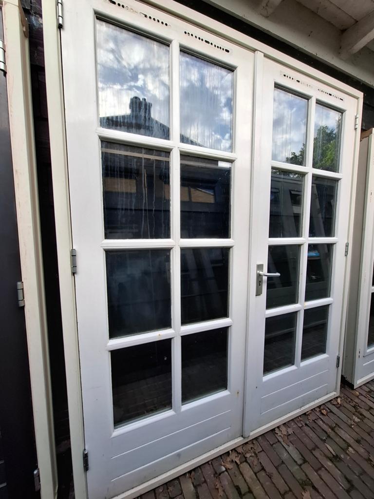 Openslaande tuindeuren dubbel glas deuren terrasdeuren pui, Doe-het-zelf en Verbouw, Kozijnen en Schuifpuien, Ophalen, Gebruikt