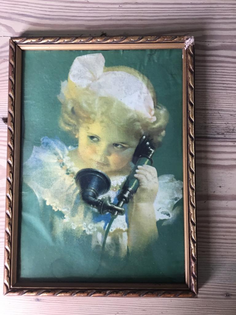 Nostalgisch plaatje in lijst, Ophalen of Verzenden