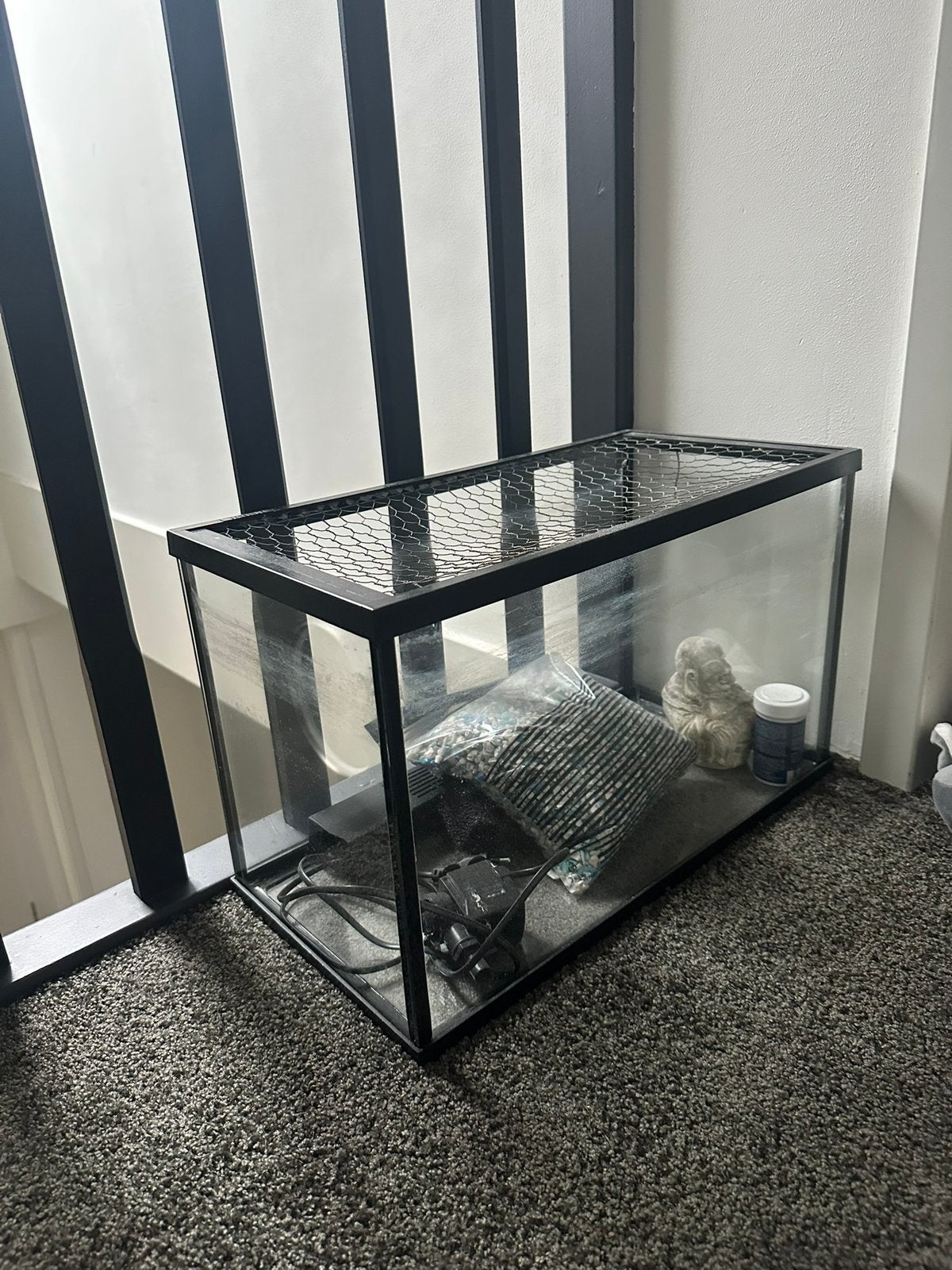 Vissenkom met enkrje toebehoren, Dieren en Toebehoren, Ophalen, Zo goed als nieuw, Leeg aquarium