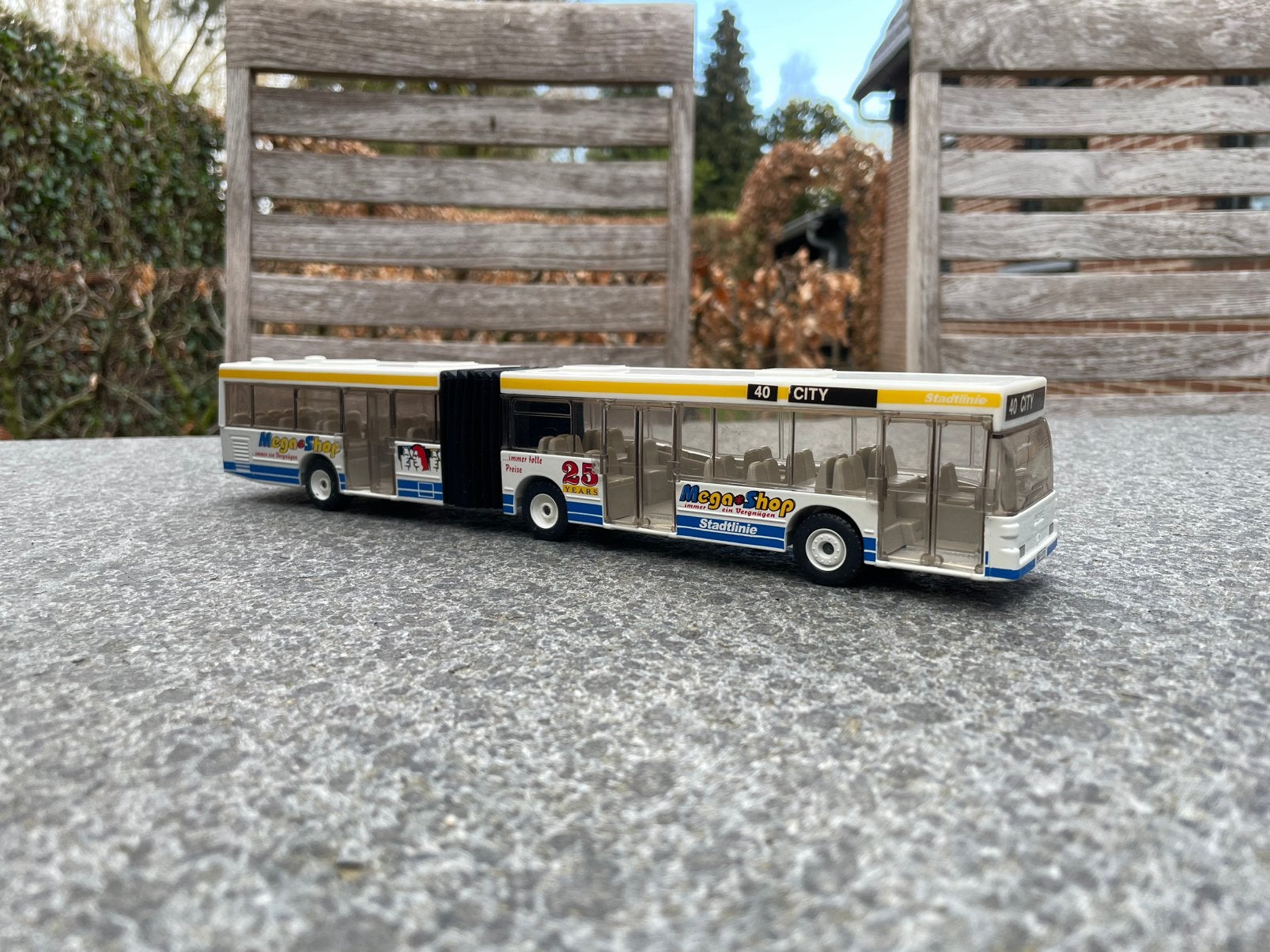 Siku 3517 - Mercedes gelede bus 25 Years Mega Shop, Hobby en Vrije tijd, Modelauto's | 1:50, Ophalen of Verzenden, Nieuw, Bus of Vrachtwagen