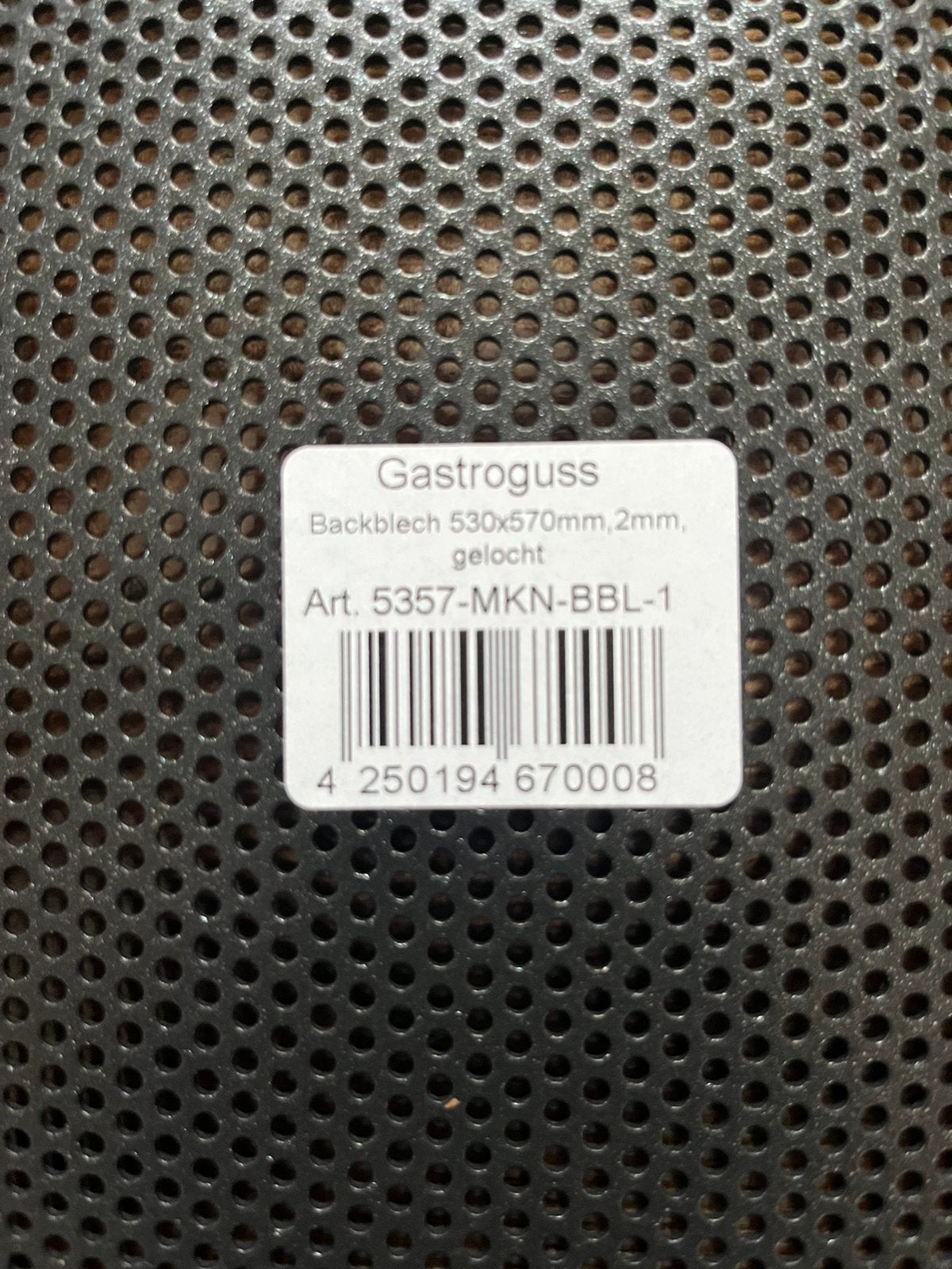 Grote geperforeerde bakplaat 53x57 cm van AMT Gastroguss, Ophalen of Verzenden, Zo goed als nieuw