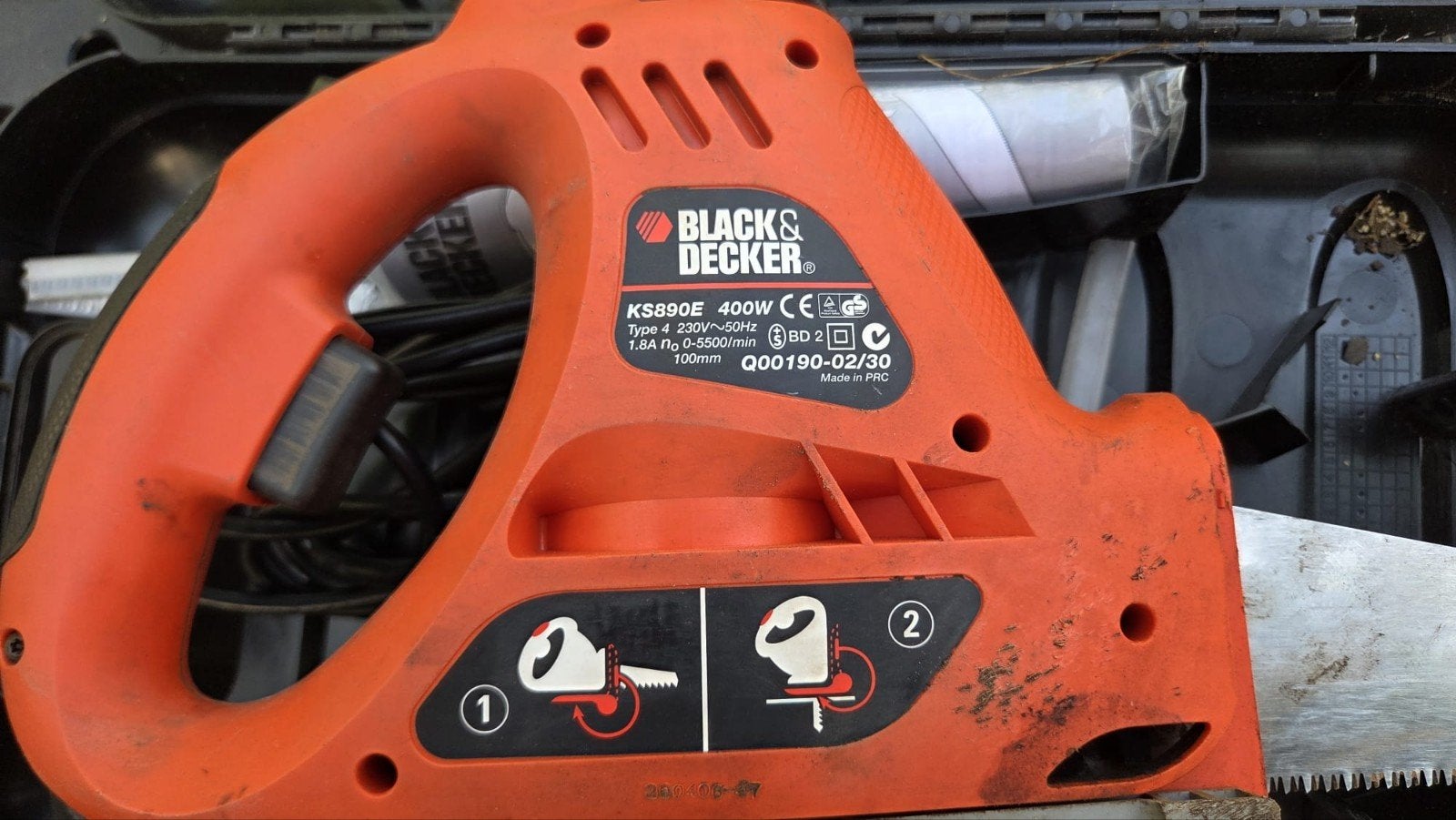 Black & Decker Scorpion KS890E Universeelzaag 400W, Ophalen, Gebruikt, Decoupeerzaag, 30 tot 70 mm