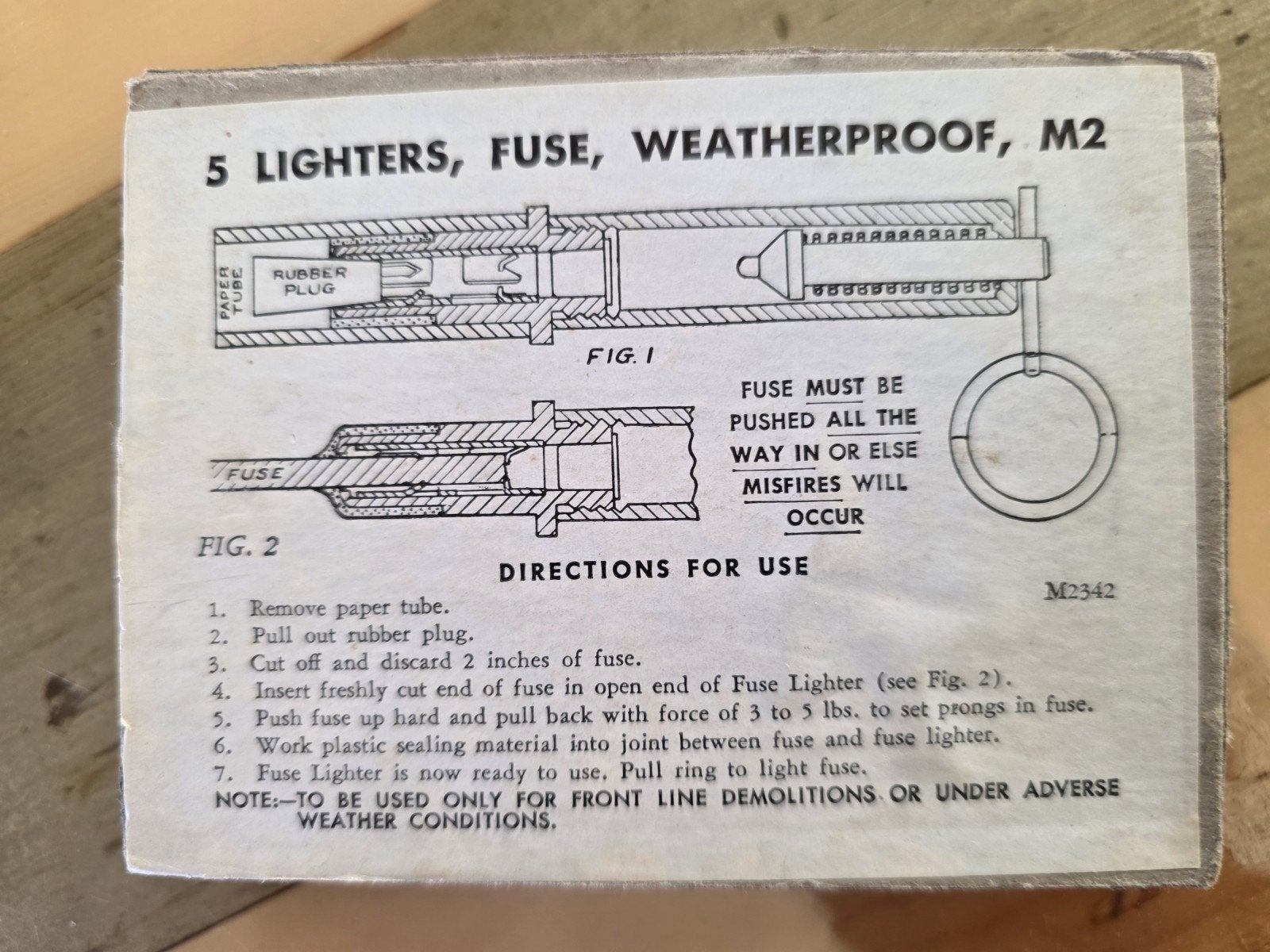 US engineers doosje voor Fuse lighters., Ophalen of Verzenden, Landmacht, Amerika
