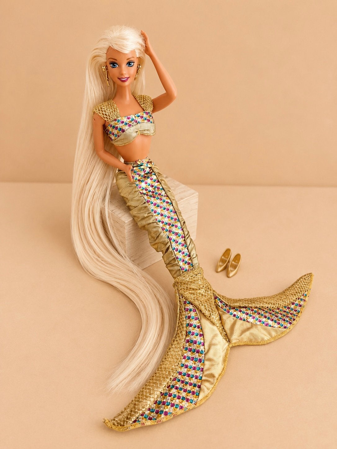 Vintage Barbie jewel hair mermaid, Ophalen of Verzenden, Zo goed als nieuw, Barbie