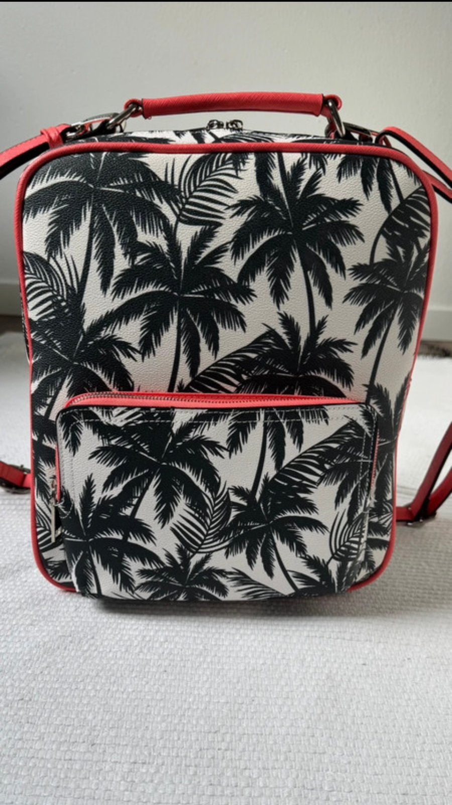 Parfois Tas – Zwart Palmboom Print, 30 tot 40 cm, Rugtas, Zwart, Nieuw
