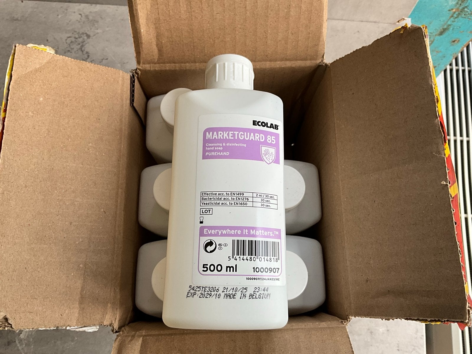 Ecolab Marketguard 85 Handzeep met desinfectant (6 flessen), Ophalen of Verzenden, Nieuw