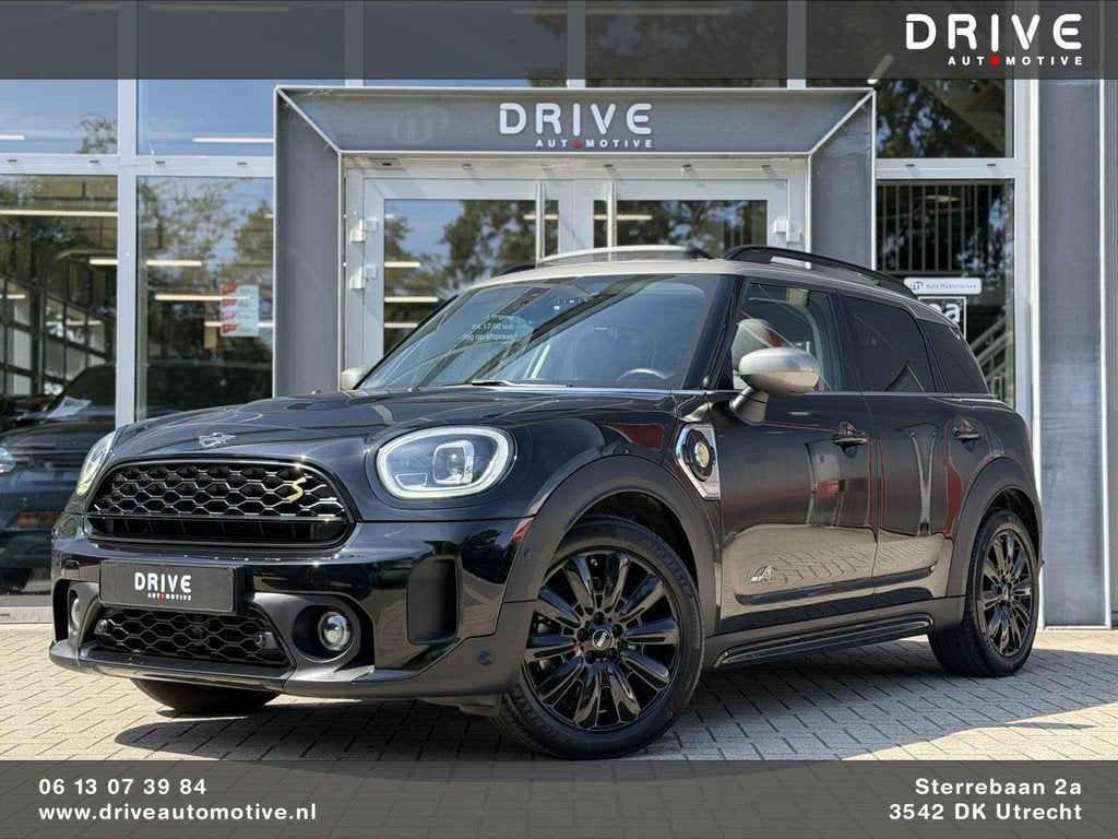 MINI Countryman 1.5 Cooper S E ALL4 |Pano|Black optic, Auto's, Mini, Automaat, Gebruikt, Countryman, Leder en Stof