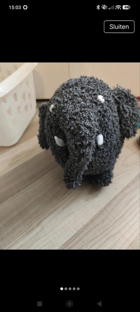 Ollie de olifant Feyenoord mascotte, Ophalen of Verzenden, Zo goed als nieuw, Olifant