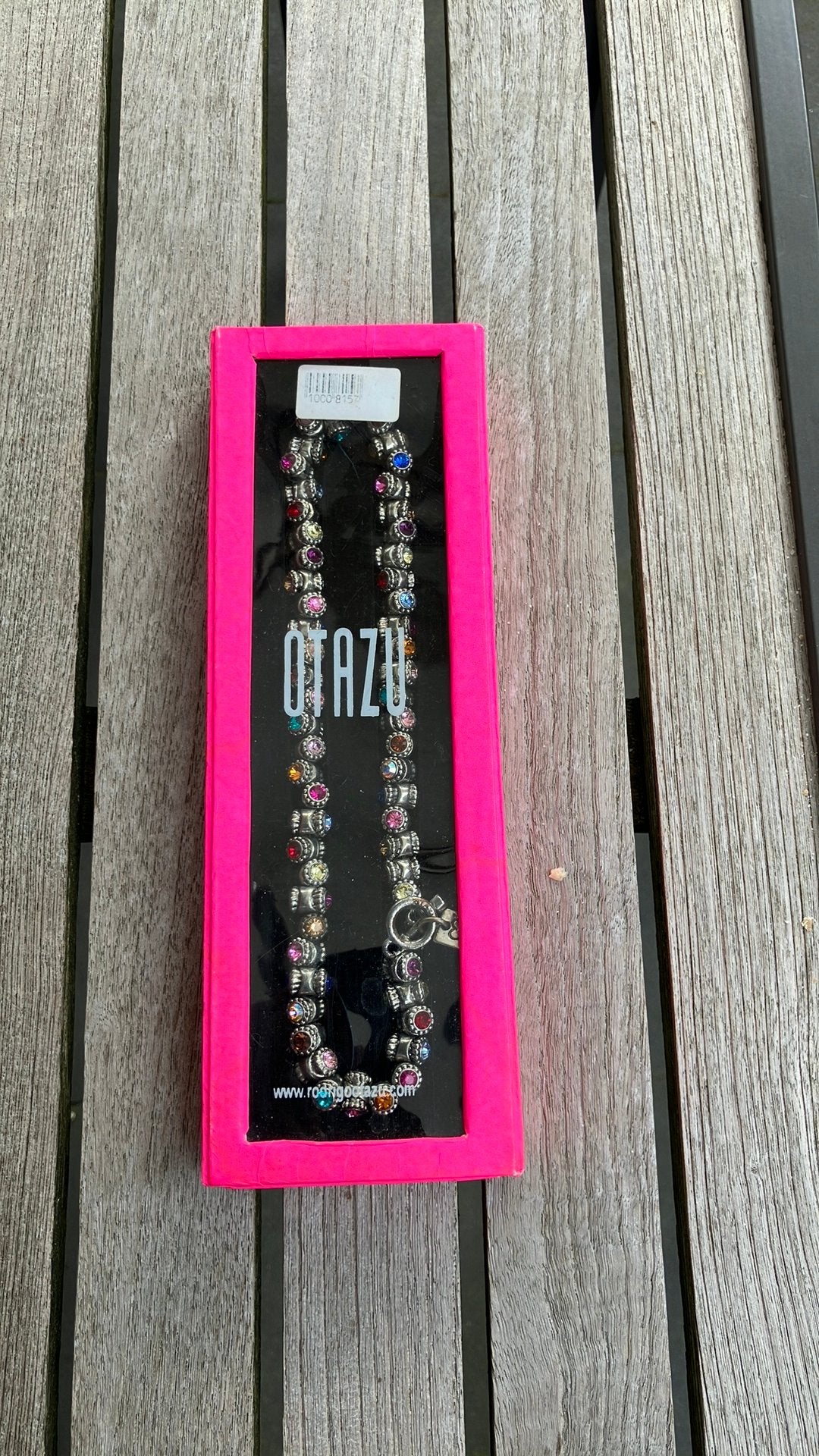 Otazu Ketting met Gekleurde Kristallen, Sieraden, Tassen en Uiterlijk, Kettingen, Met kristal, Overige materialen, Overige kleuren