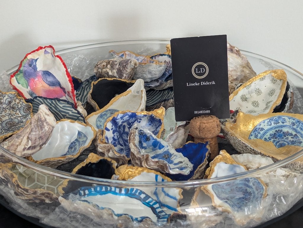 Oesters en St Jacobsschelpen, Meerkleurig, Overige materialen, Overige stijlen, Nieuw