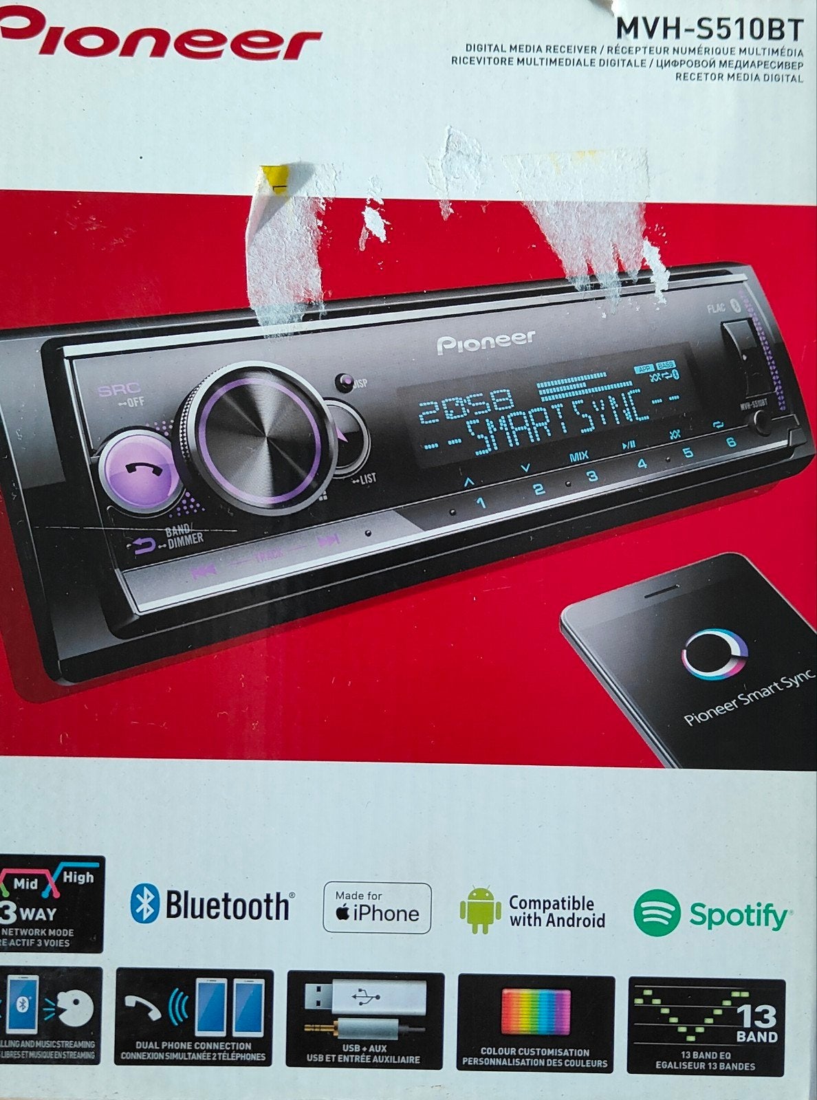 Pioneer MVH-S510BT digitale mediaspeler met Bluetooth, Ophalen of Verzenden