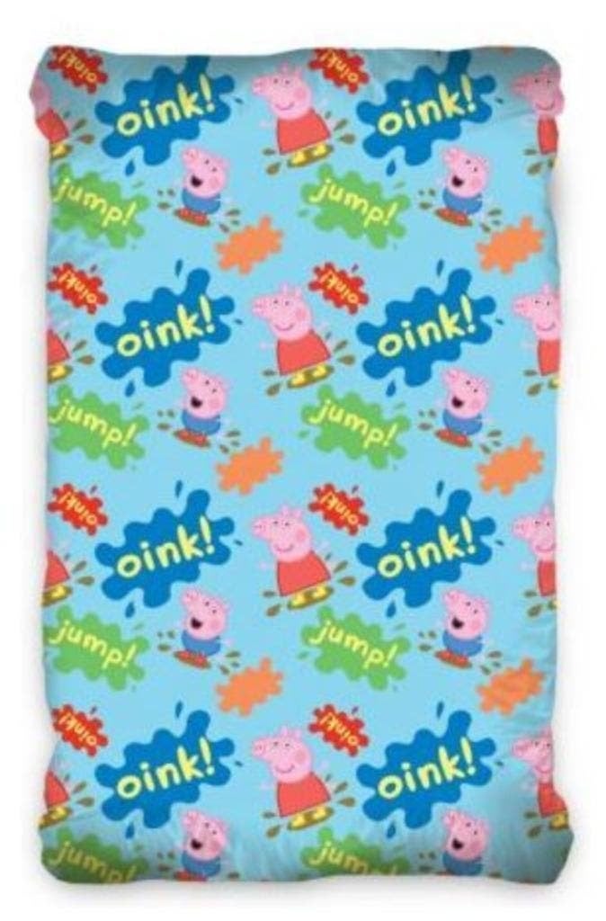 Peppa Pig Hoeslaken 90x200 cm - Katoen, Hoeslaken of Sloop, Nieuw, Ophalen of Verzenden, Nvt