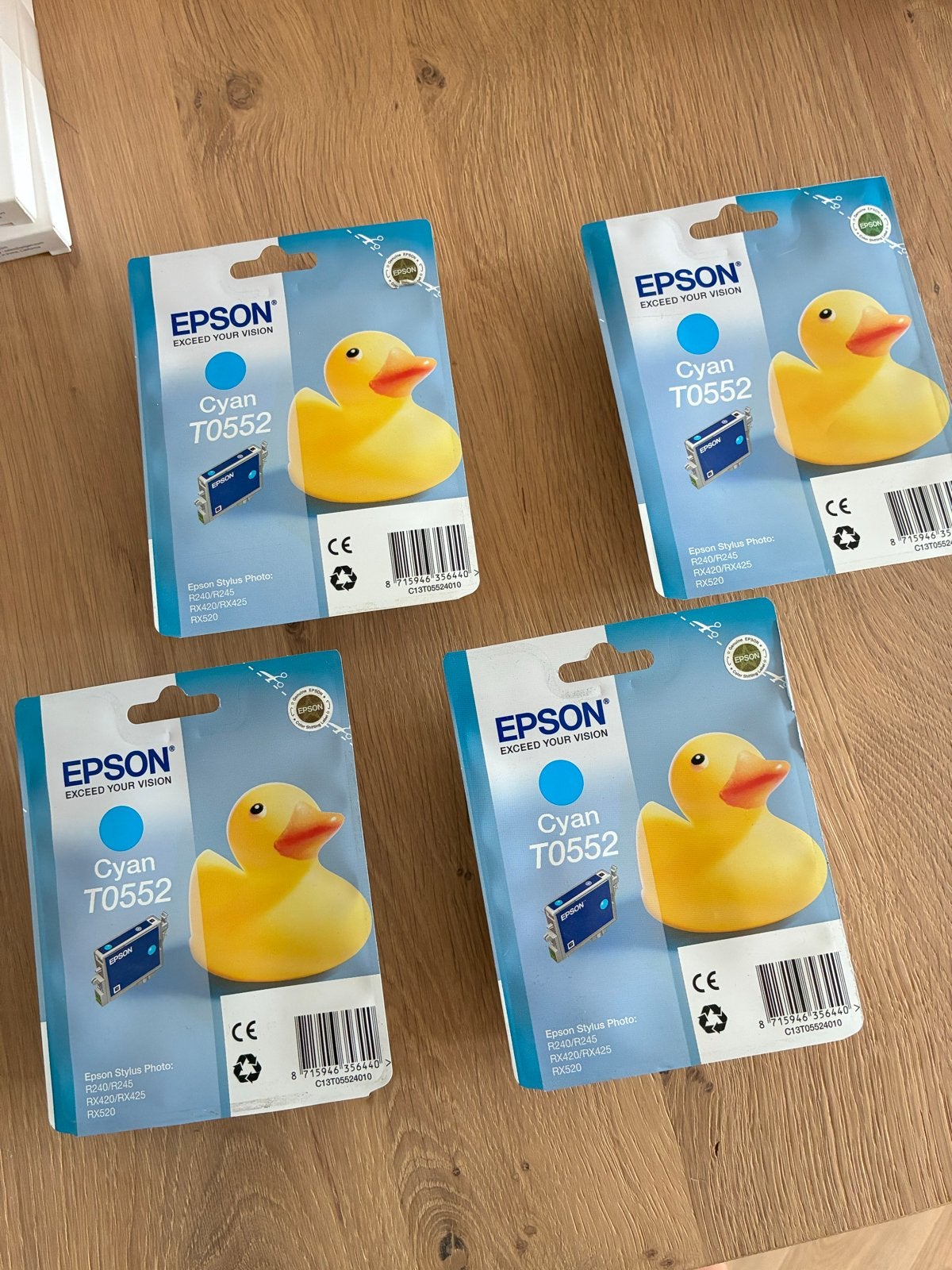 5 x Epson T0552 Cyaan Inktcartridge - Nieuw in verpakking, Fotoprinter, Verzenden, Inkjetprinter, Epson