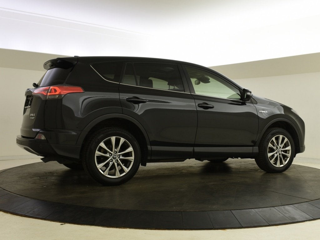 Toyota RAV4 2.5 Hybrid AWD Lounge | Schuif/-kantel | Stoelve, Auto's, Automaat, Gebruikt, Leder en Stof, Zwart