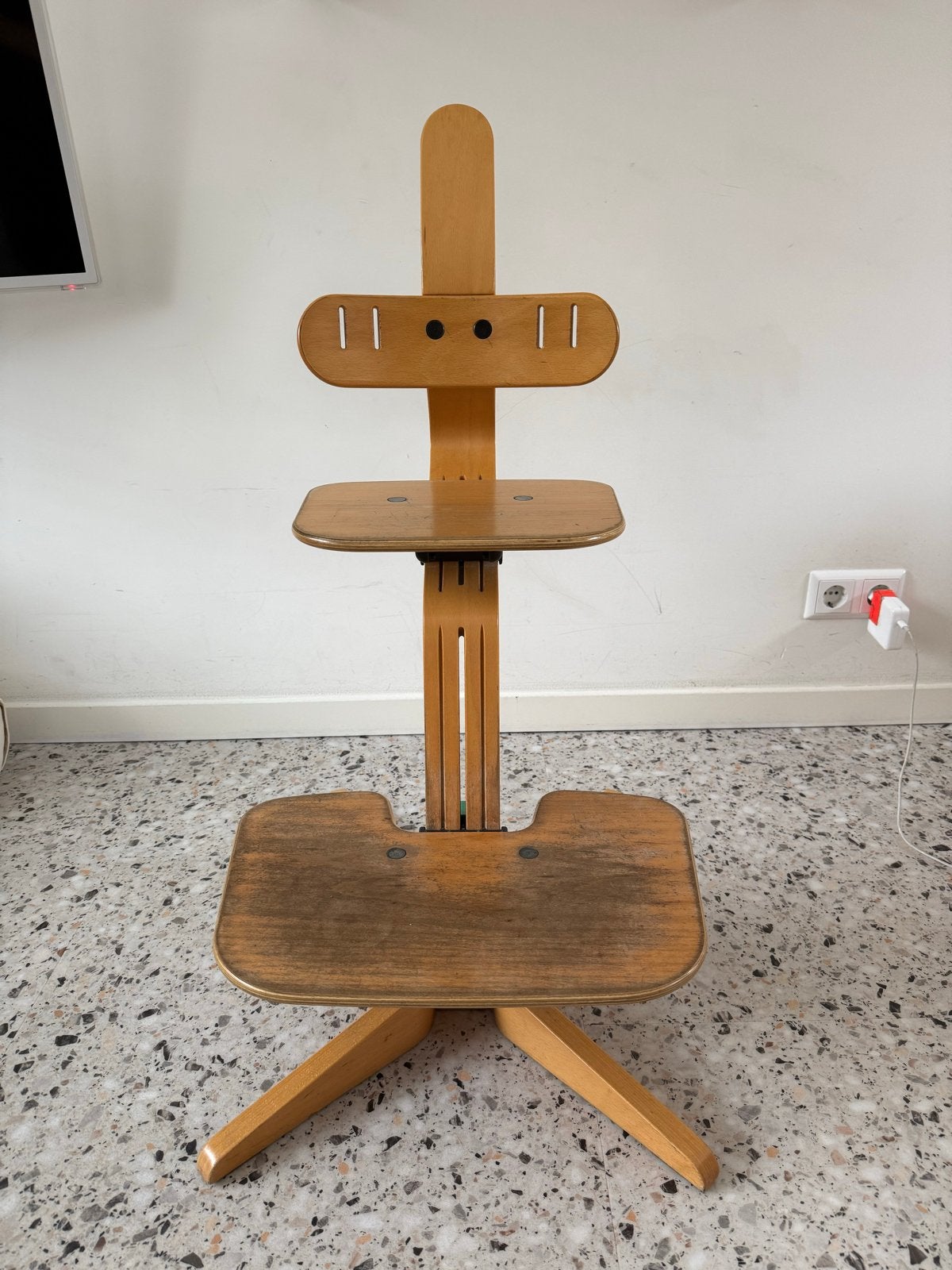 Stokke zeldzaam vintage design - Peter Opsvik, Gebruikt, Bruin, Ophalen of Verzenden, Stokke