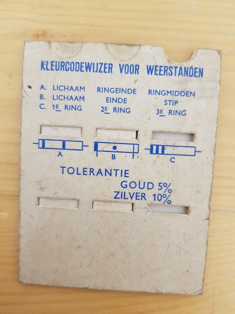 Kleurcodewijzer voor weerstanden, Ophalen of Verzenden