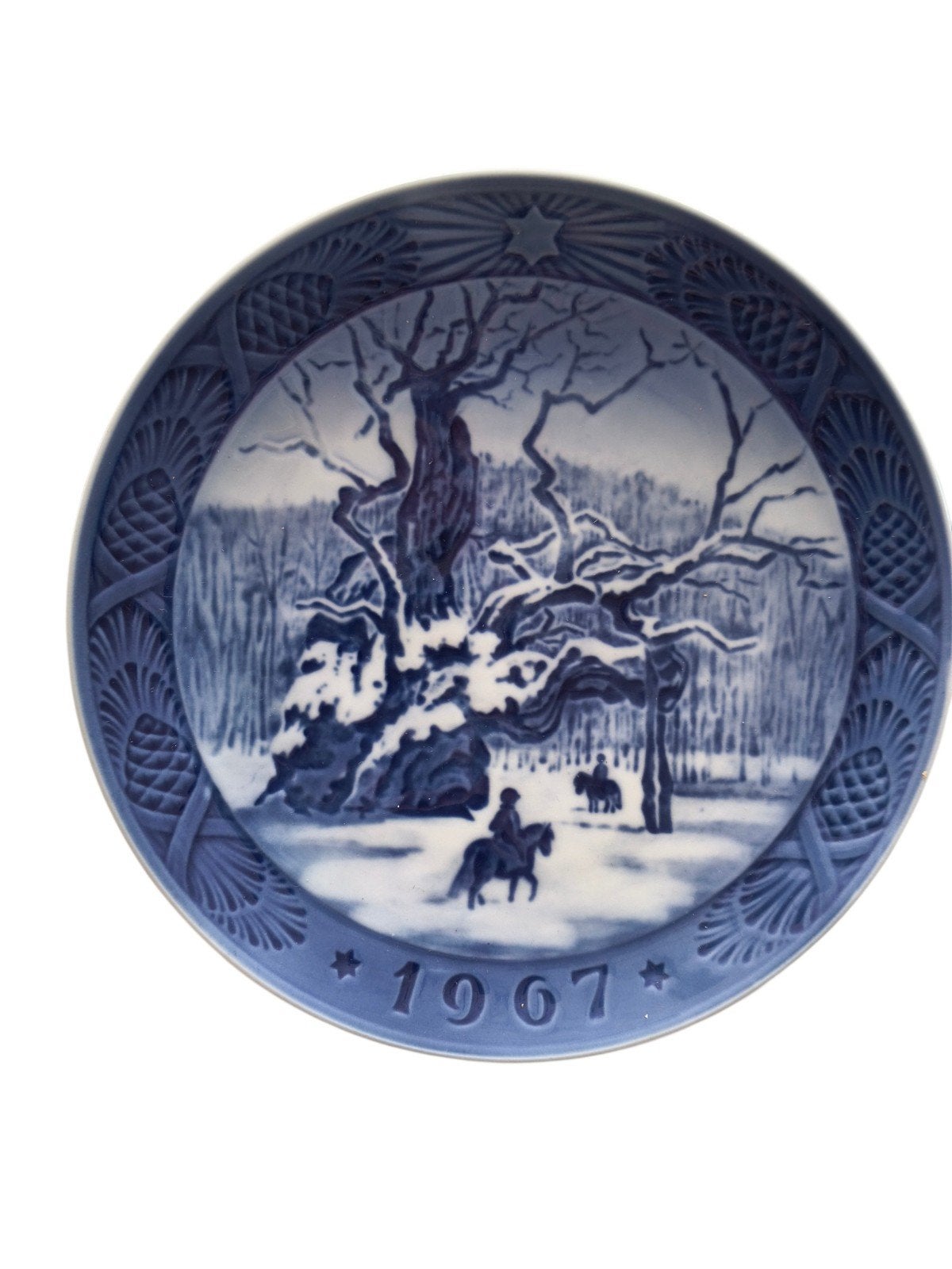 Royal Copenhagen Kerstbord 1967 - The Royal Oak, Antiek en Kunst, Ophalen