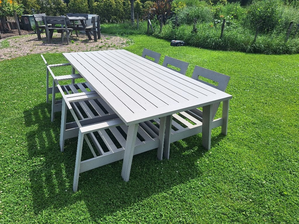 Lounge dining tuinset, Ophalen, Gebruikt, 6 zitplaatsen, Aluminium