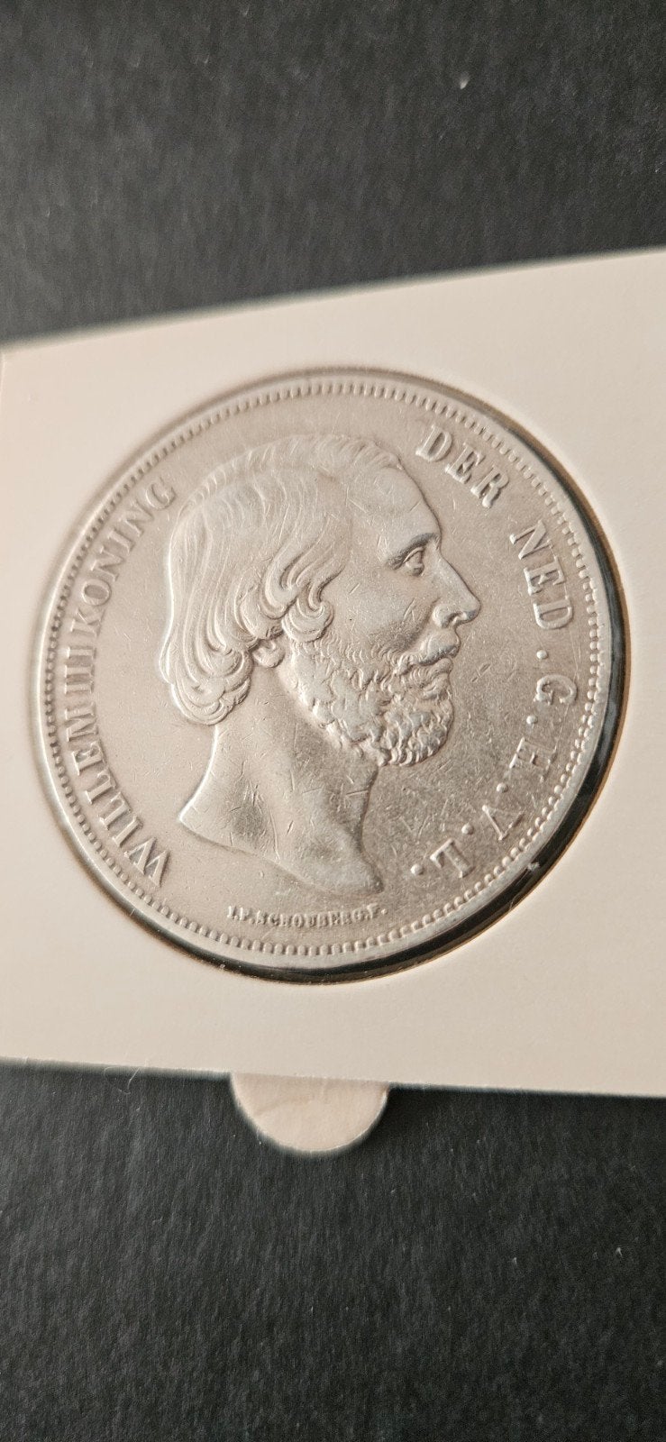 Zilveren rijksdaalder 1859 Willem lll nummer 1, Postzegels en Munten, Munten | Nederland, Koning Willem III, Zilver, Ophalen of Verzenden