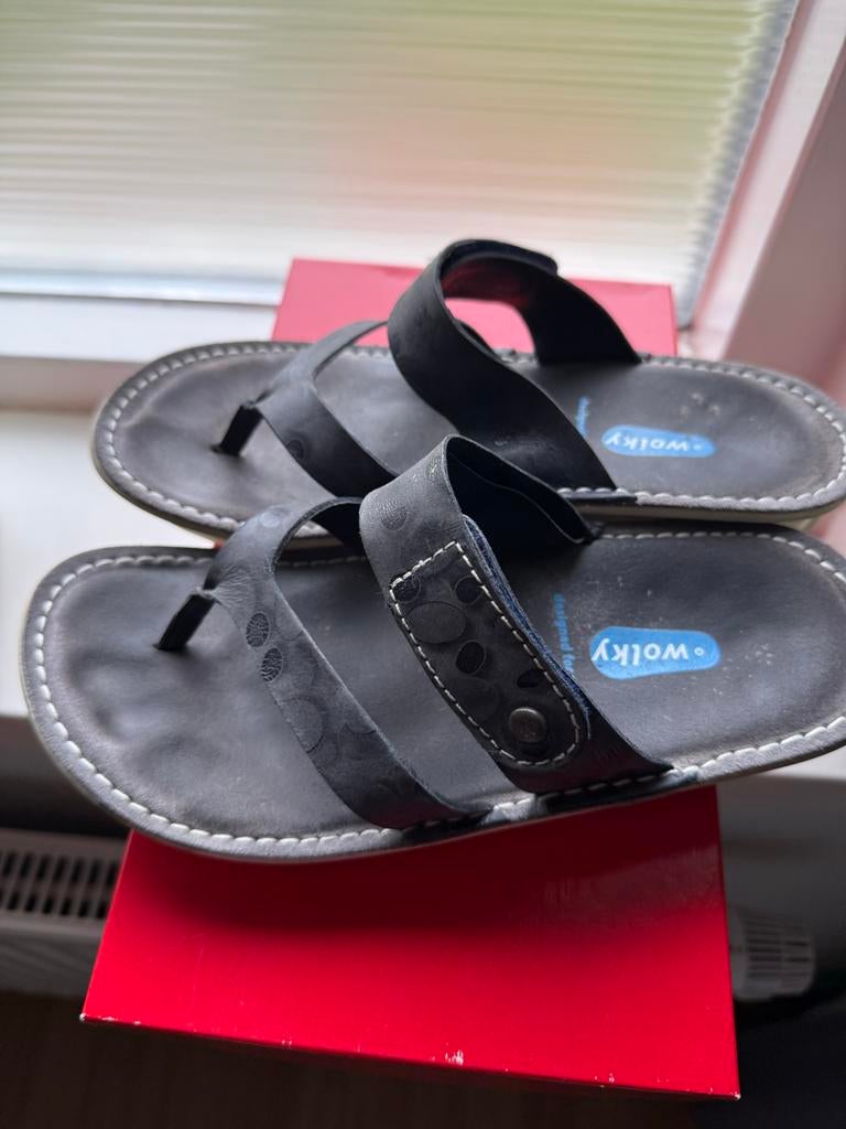 Wolky teen slippers maat 37, blauw, Ophalen of Verzenden, Zo goed als nieuw, Blauw, Slippers