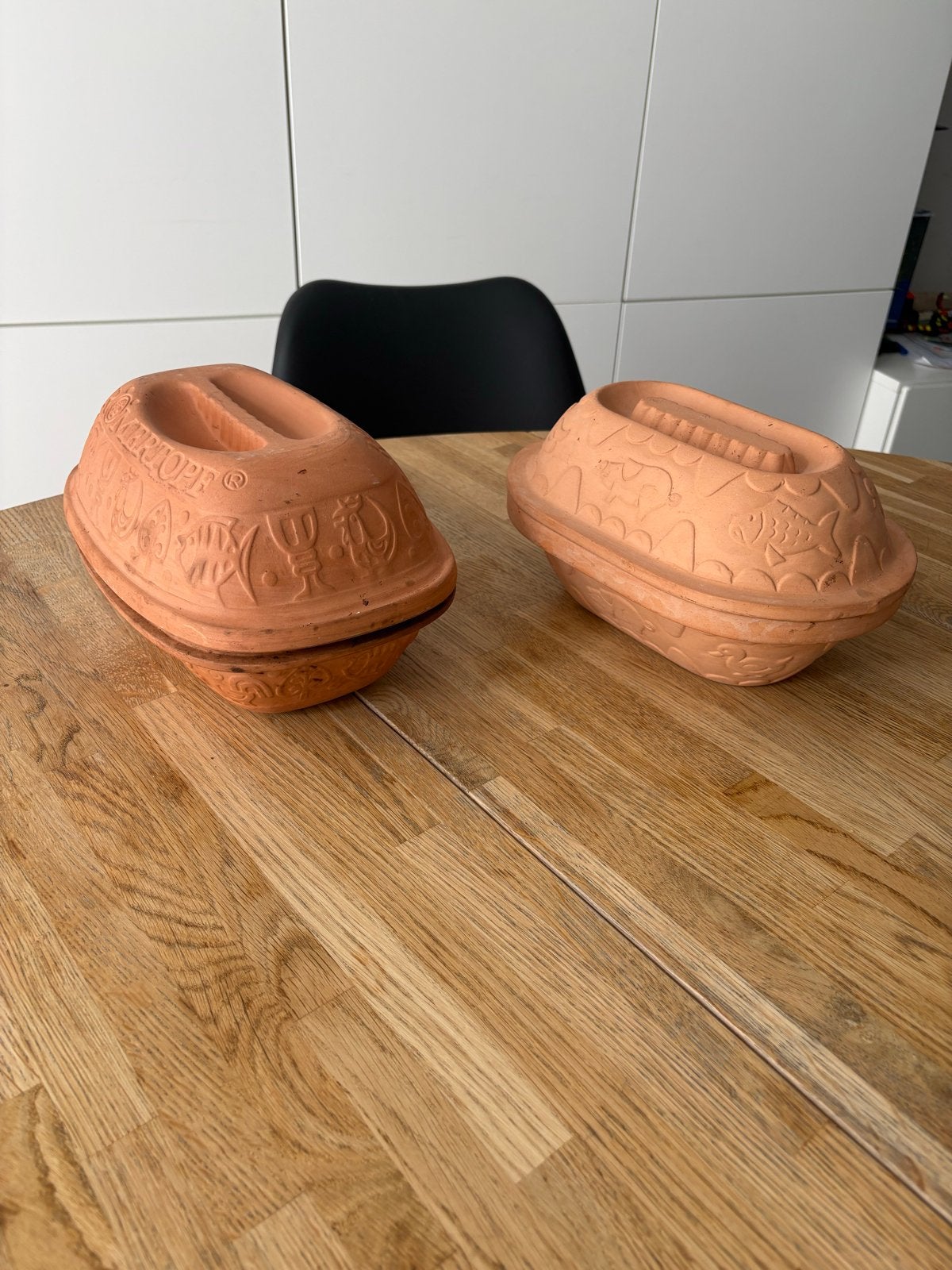 2 Römertopf ovenschalen - Zo goed als nieuw, Ophalen, Overige typen, Zo goed als nieuw, Steen/keramiek